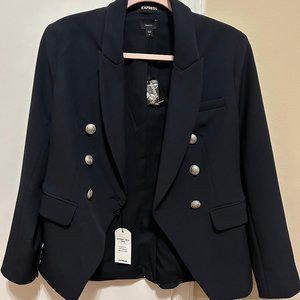 EXPRESS Navy Blue Suit Jacket with Silver Buttons (Never Worn & Tags!)